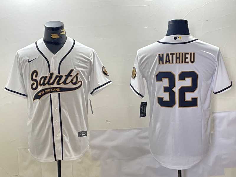 Mens New Orleans Saints #32 Tyrann Mathieu White Cool Base Stitched Baseball Jersey,We sell and wholesale Mens New Orleans Saints #32 Tyrann Mathieu White Cool Base Stitched Baseball Jersey on line form chian!